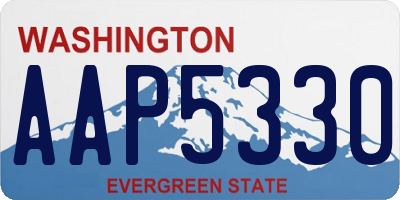 WA license plate AAP5330