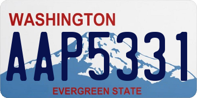 WA license plate AAP5331