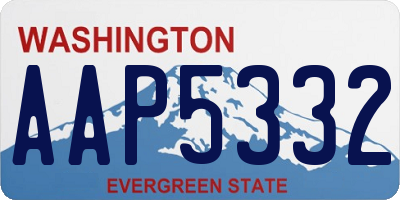 WA license plate AAP5332