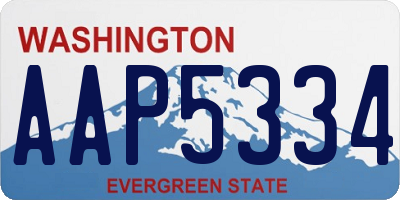 WA license plate AAP5334