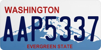 WA license plate AAP5337