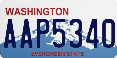 WA license plate AAP5340