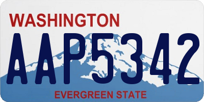 WA license plate AAP5342