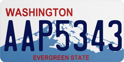 WA license plate AAP5343