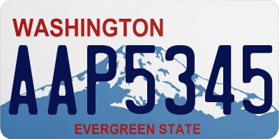 WA license plate AAP5345