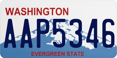 WA license plate AAP5346
