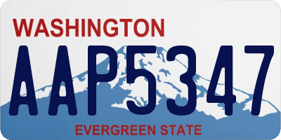 WA license plate AAP5347