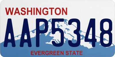 WA license plate AAP5348