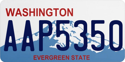 WA license plate AAP5350