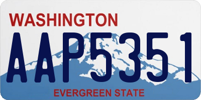 WA license plate AAP5351