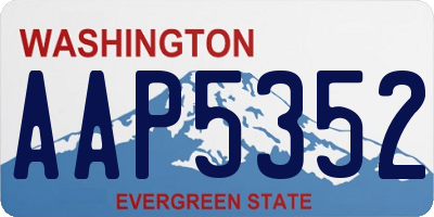 WA license plate AAP5352