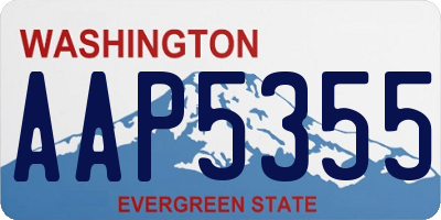 WA license plate AAP5355