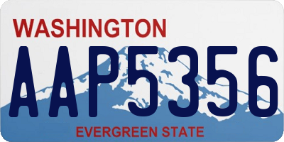 WA license plate AAP5356