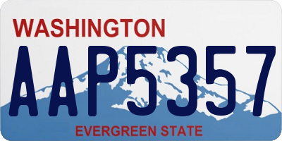 WA license plate AAP5357