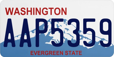 WA license plate AAP5359