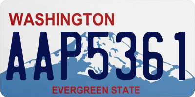 WA license plate AAP5361