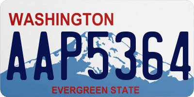 WA license plate AAP5364
