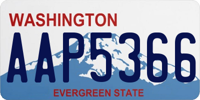 WA license plate AAP5366