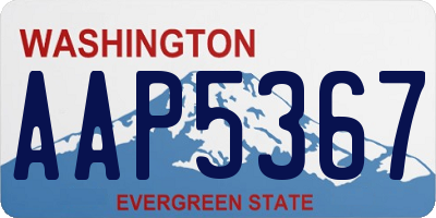 WA license plate AAP5367