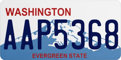 WA license plate AAP5368