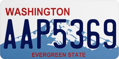 WA license plate AAP5369