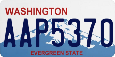 WA license plate AAP5370