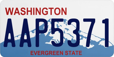 WA license plate AAP5371