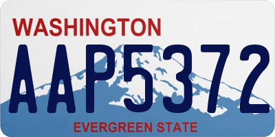 WA license plate AAP5372