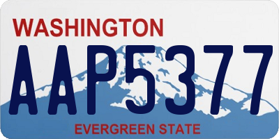 WA license plate AAP5377