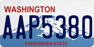 WA license plate AAP5380