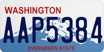 WA license plate AAP5384