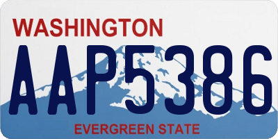 WA license plate AAP5386