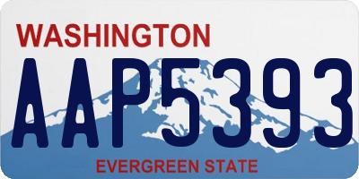 WA license plate AAP5393