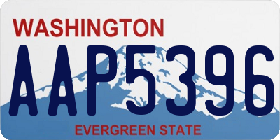 WA license plate AAP5396