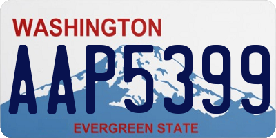 WA license plate AAP5399
