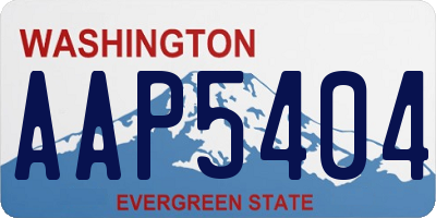 WA license plate AAP5404