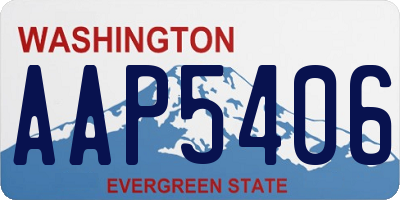 WA license plate AAP5406