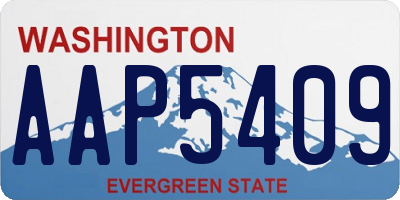 WA license plate AAP5409