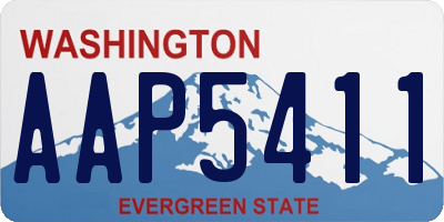 WA license plate AAP5411
