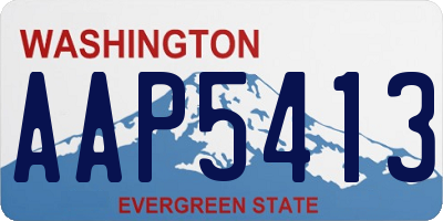 WA license plate AAP5413