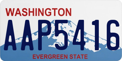 WA license plate AAP5416