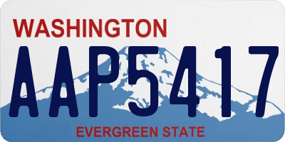 WA license plate AAP5417