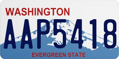 WA license plate AAP5418