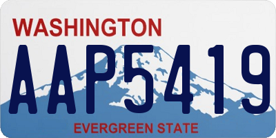 WA license plate AAP5419