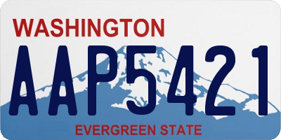 WA license plate AAP5421
