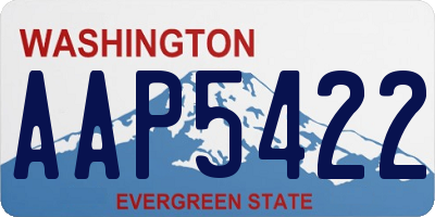 WA license plate AAP5422