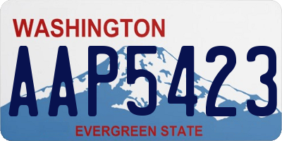 WA license plate AAP5423