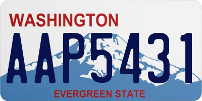 WA license plate AAP5431