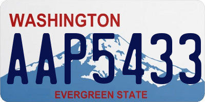 WA license plate AAP5433