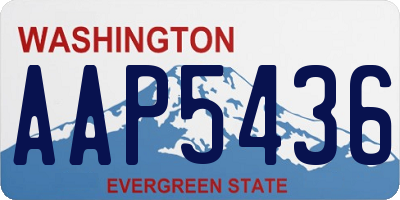 WA license plate AAP5436